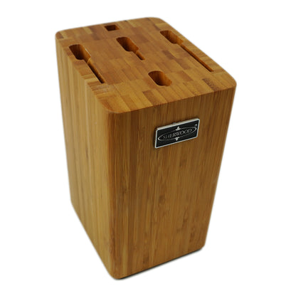 6-Piece Stainless Steel Knife Set with  Bamboo Holder