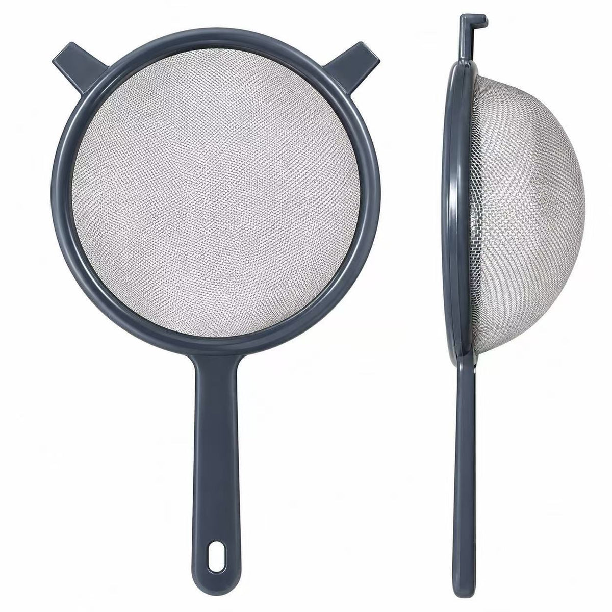 Set of 2, 18cm/7 inch Stainless Steel Food Strainer with Plastic Frame