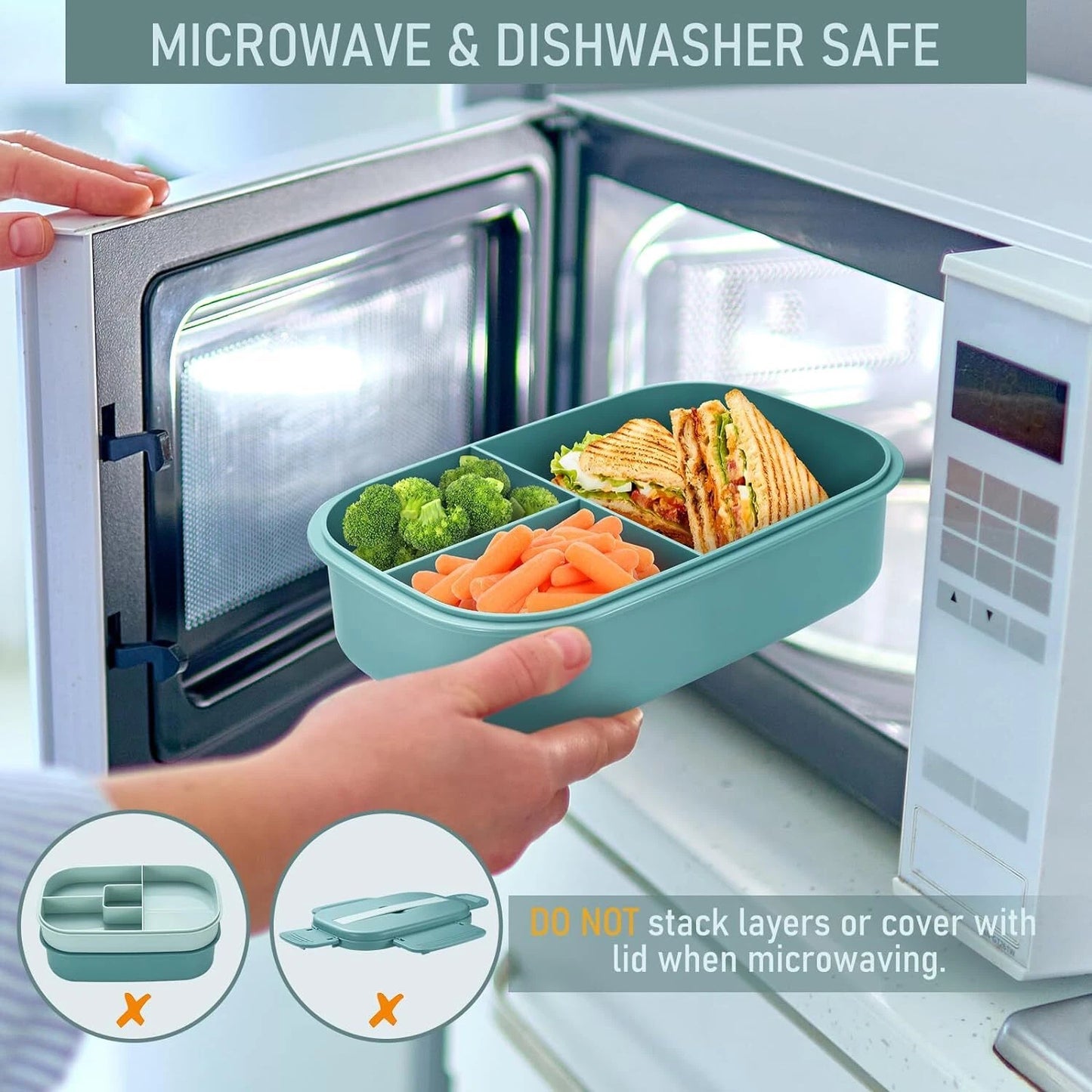 63Oz 3 Layer Large Lunch Box Container