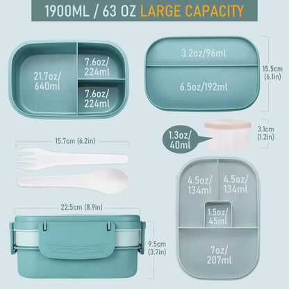 63Oz 3 Layer Large Lunch Box Container