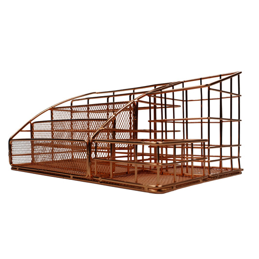 Rose Gold Desk Organizer Mesh Office Supplies Desk Accessories
