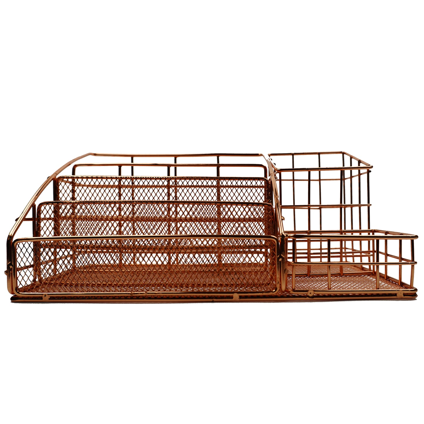 Rose Gold Desk Organizer Mesh Office Supplies Desk Accessories