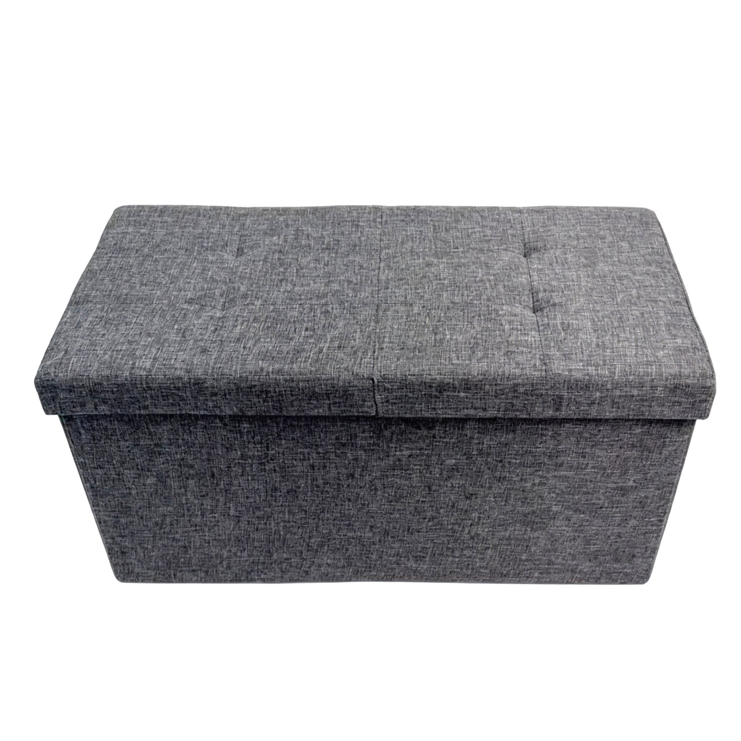 Foldable Storage Ottoman 30 inches,Dark Gray