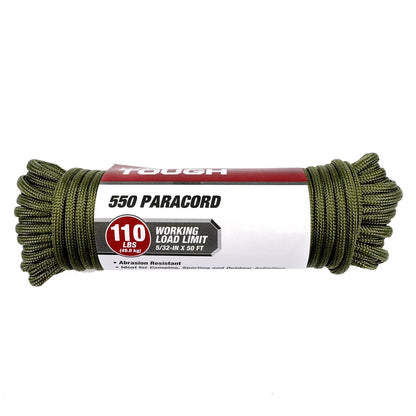 5/32 inch x 50 ft, 550 Reflective Paracord 6 Units, Random Color