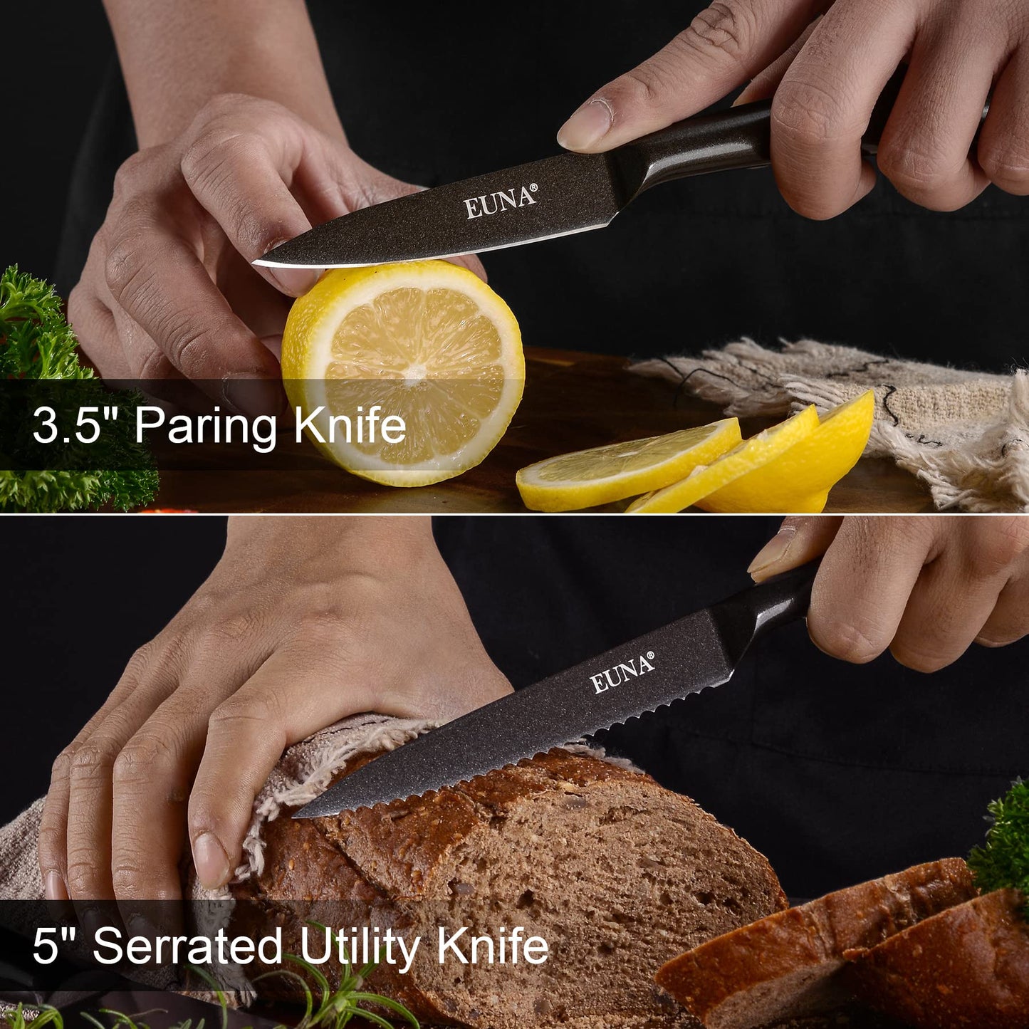 5 PCS All Metal Chef Kitchen Knife Set with Sheaths and Gift Box
