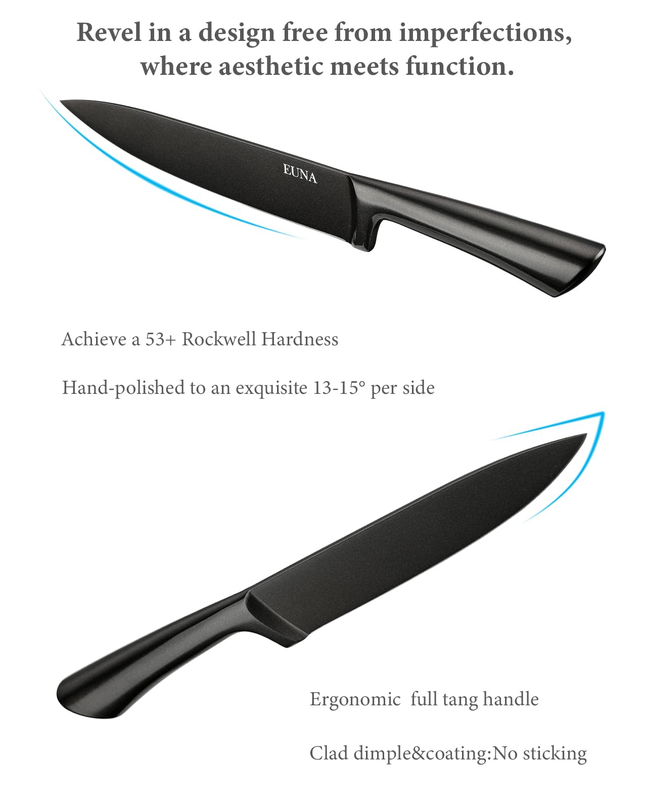 5 PCS All Metal Chef Kitchen Knife Set with Sheaths and Gift Box