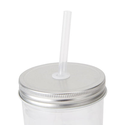 Glass Smoothie Jar Set with Straw and Brush,600ml