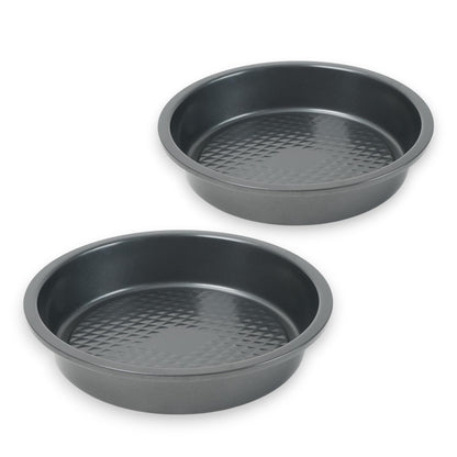Set of 2, Non-stick Coating Metal 9.8 inch Round Baking Cake Pans