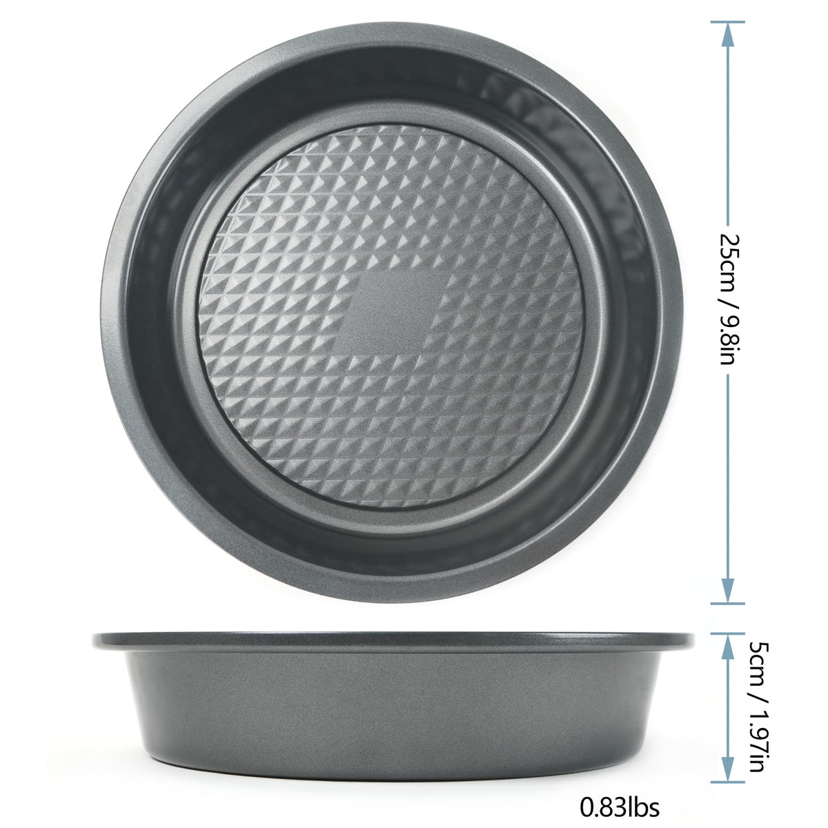 1 Piece, Non-stick Carbon Steel Round Cake Pan, 9.8 Inch Baking Pan