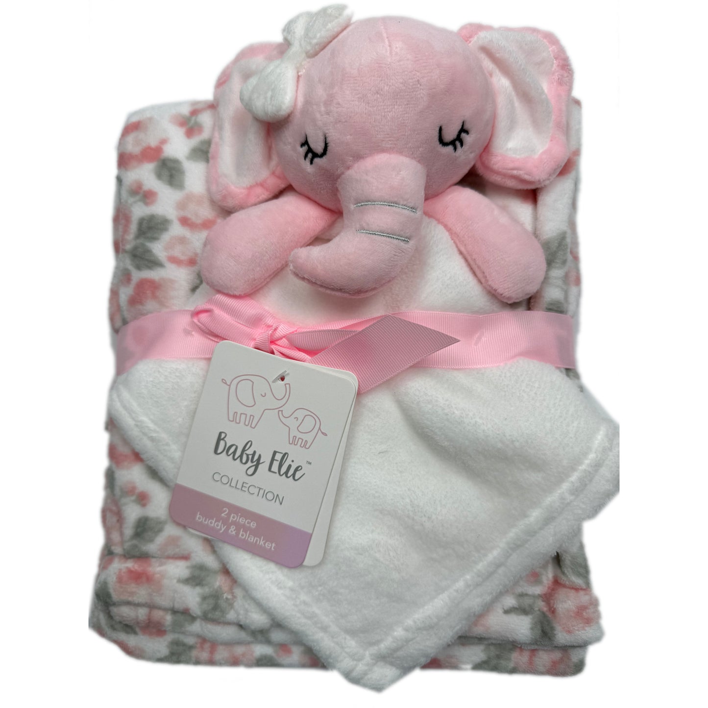 2-Piece Blanket and Security Buddy Set, Elephant