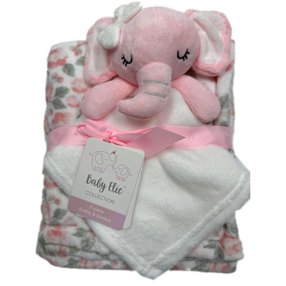 2-Piece Blanket and Security Buddy Set, Elephant