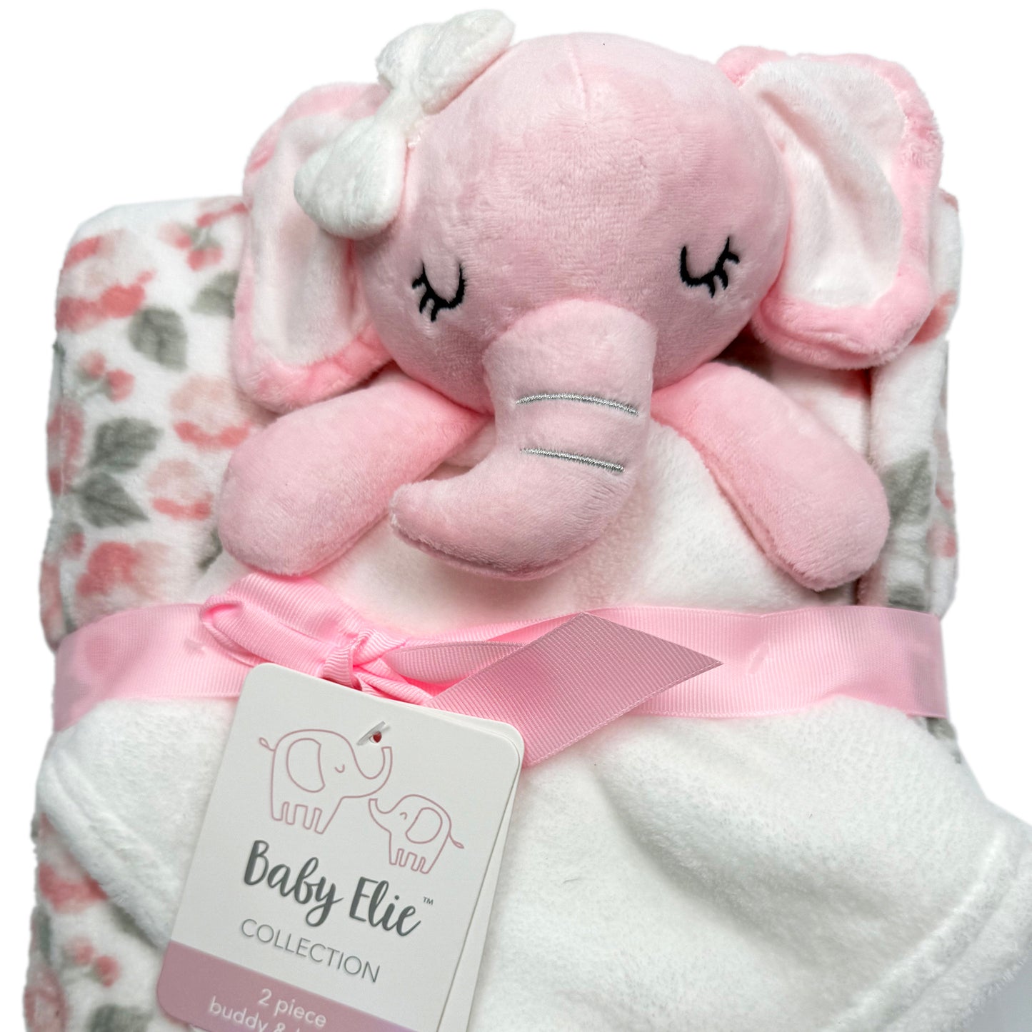 2-Piece Blanket and Security Buddy Set, Elephant