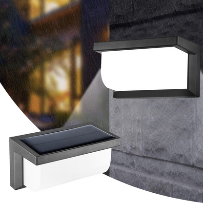 Modern Solar LED Sconce Outside Wall Lamp