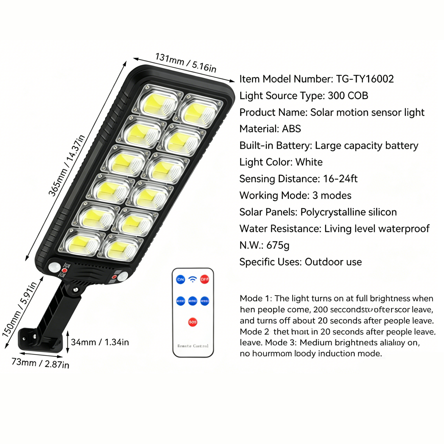 Solar Street Light 300COB