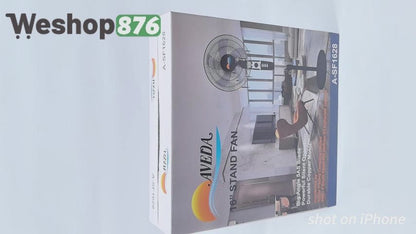 3 Speeds Control Stand Fan 16 Inch, Black