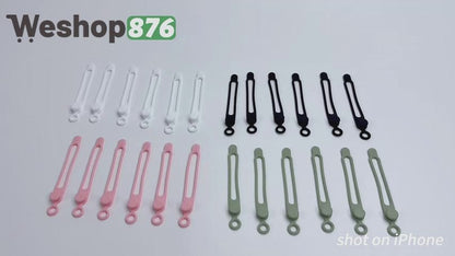 24-Piece Silicone Cable Straps Cord Organizer for Bundling Earphone 4.2 Inches