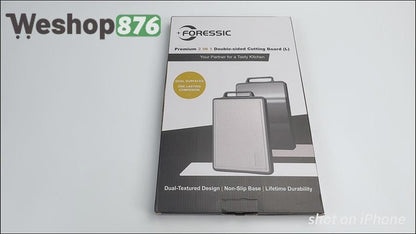 Double Sided Stainless Steel and Plastic Cutting Board,1 Piece