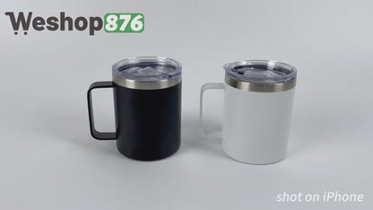 Insulated Coffee Mug with Lid 12oz (2 Color Options)