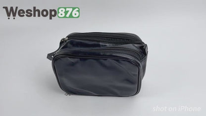 PU Travel Makeup Bag, Black