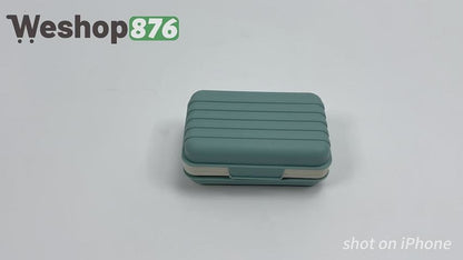 Soap Holder with Lid 4 Units, Blue