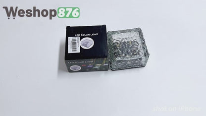 Solar Outdoor Ice Cube Bricks Rocks Lights