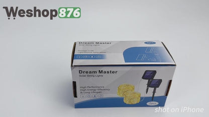 2 Pack Total 66ft 200LED Solar Fairy Lights Warm Light