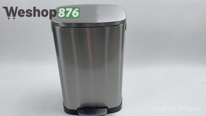 Stainless Steel Trash Can 50L / 13 Gallon, Silver