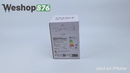 Socket Fan Light Ceiling Fan with Remote, White