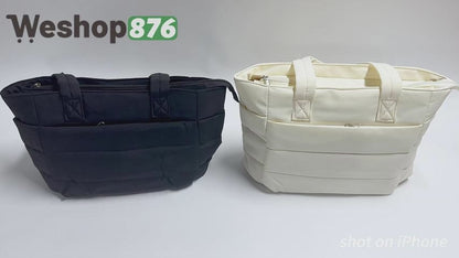 Puffy Tote Bag  Lightweight Handbags Quilted Shoulder Bag
