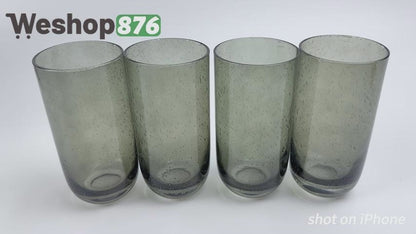 16.5oz/495ml Bubble Highball Glasses,4 Pack,Green