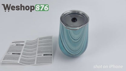 Ocean Geode Wine Tumbler with Lid 12oz