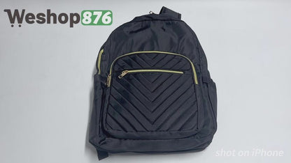 Laptop Backpack Purse for Women with USB Charging Port 17 Inch, Black