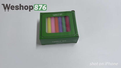 Set of 40 Multicolor & Chime – Premium Mini Taper Candles