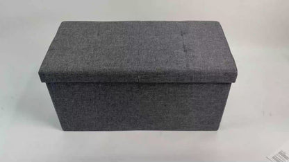 Foldable Storage Ottoman 30 inches,Dark Gray