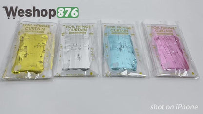 Metallic Streamers Tinsel Curtains Background 8 Units (4 Color Options)