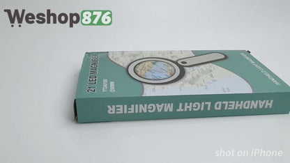 30X Handheld Magnifier with 3 Color Lights Modes