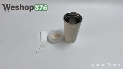 Insulated Cup Flask Stainless Steel Coffee Mug 510ML(17.24Oz)-Portable Rope