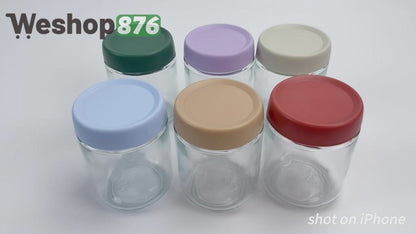 16 oz Glass Jars with Airtight Lids, 6 Pack