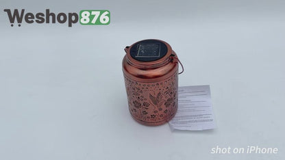 Garden Solar Lantern Light, Hummingbird Pattern