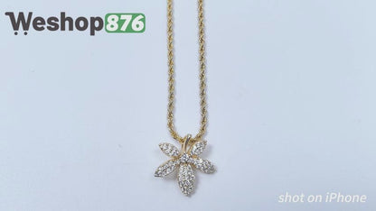 Gold-Plated Maple Leaf Pendant Necklace