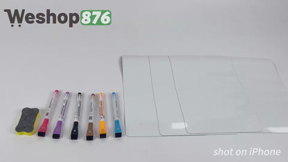 4-Piece Magnetic Dry Erase Board Sheet for Fridge