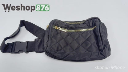 Cross Body Waist Bag, Black