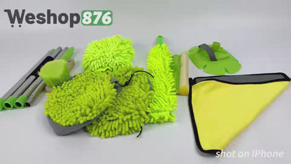 8-Piece Car Wash Kit, Green