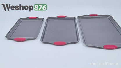 3-Piece Nonstick Kitchen Oven Baking Pans