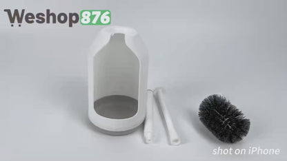 S-Shaped Toilet Bowl Brush Holder Set