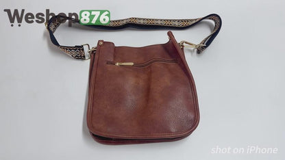 PU Crossbody Bags for Women Trendy Vegan Leather Hobo Handbags, Brown