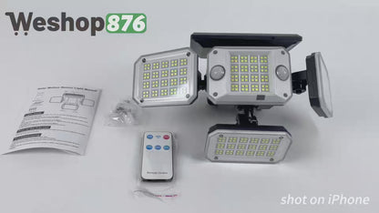 Motion Sensor 4 Heads Solar Lights