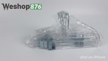 Clear Plastic Skirt Hangers with Adjustable Clips 10 Units 14 Inch, Clear