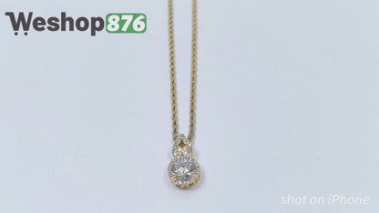 Blessing Gourd Zircon Gold Plated Necklace