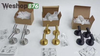 4 Pack Stainless Steel Heavy Duty Door Hanger Towel Hook